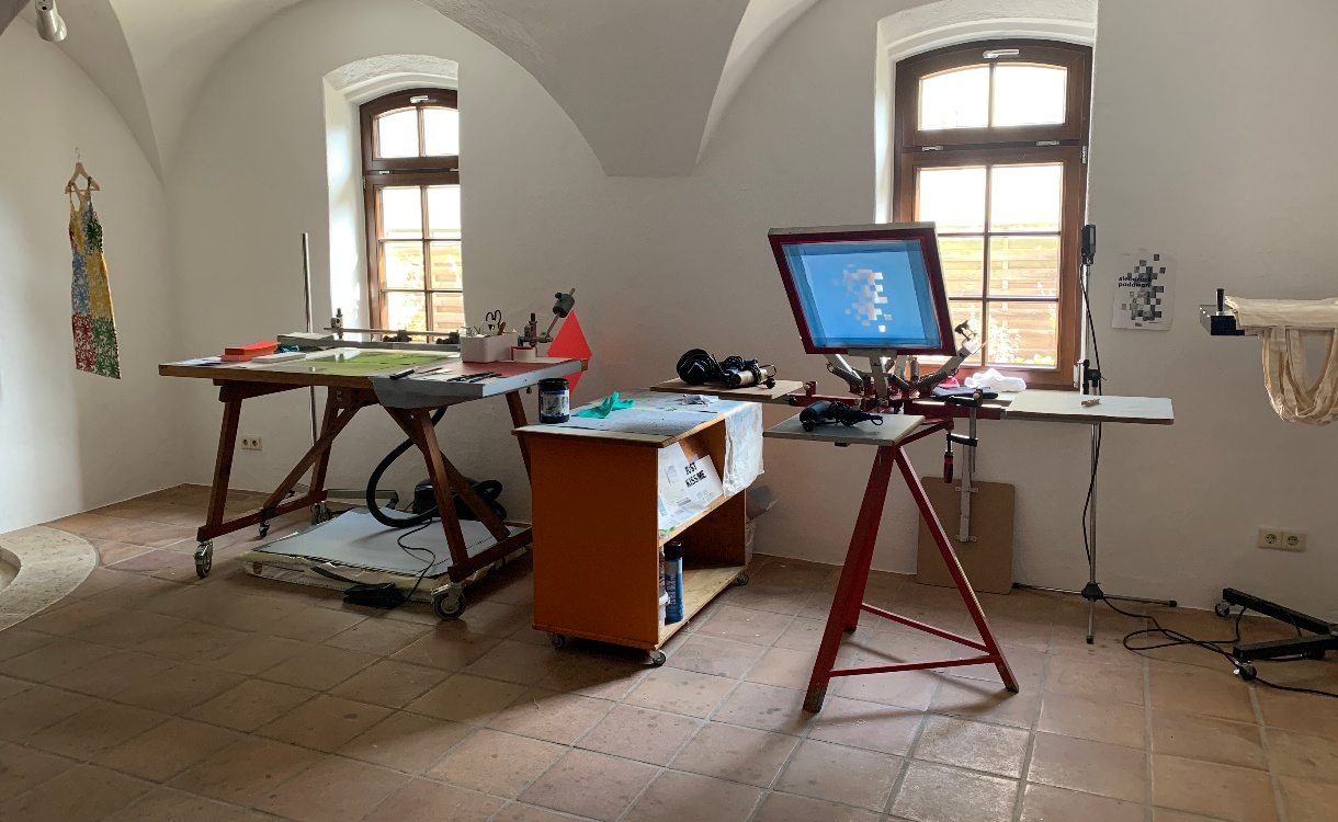 <p>Siebdruckwerkstatt Griesbadgalerie</p>
